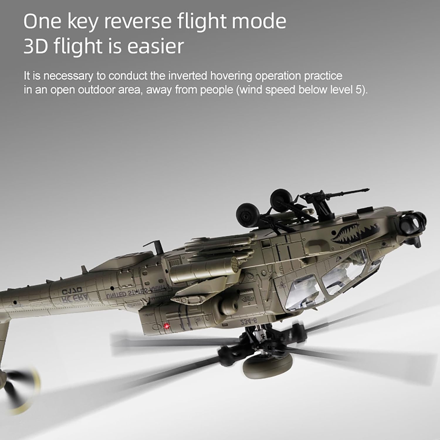 Rc Helicopter Large - 310MM 6CH C170 AH-64D Ferngesteuerter Helikopter