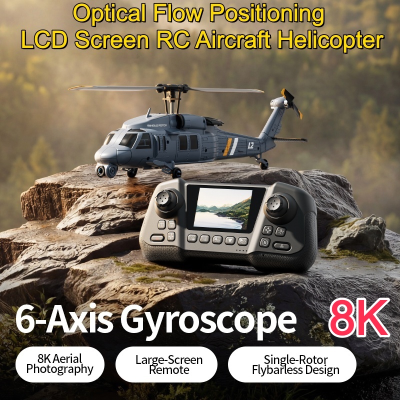 Rc Helicopter Large - 8K Flybarless Optischer Fluss Hover LCD-Bildschirm