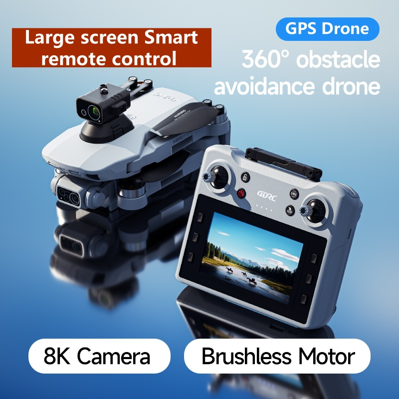 Rc Helicopter Large - 360 ° Hindernisvermeidende Großbildschirm-Fernbedienung Quadcopter Drohne